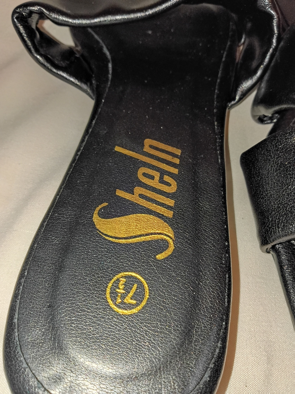 SheIn Black Padded Slide Sandals - Picture 2 of 4
